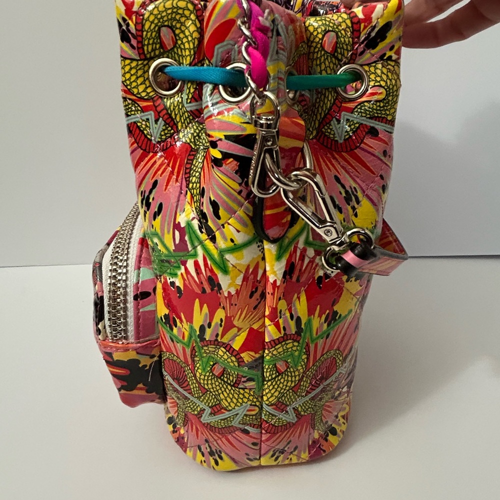 Desigual - Sack Handbag - Multi-Color Drawstring Bucket Bag - Picture 6 of 16